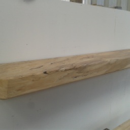Spalted Beech Floating Mantel