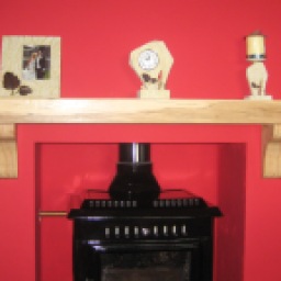 Spalted Beech in Home with Standard Corbels